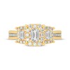 Thumbnail Image 2 of Memories Moments Magic Emerald-Cut Diamond Three-Stone Engagement Ring 1-5/8 ct tw 14K Yellow Gold