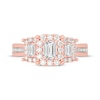 Thumbnail Image 3 of Memories Moments Magic Emerald-Cut Diamond Three-Stone Engagement Ring 1-5/8 ct tw 14K Rose Gold