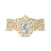 Pear-Shaped Diamond Crossover Shank Bridal Set 2 ct tw 14K Yellow Gold