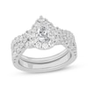 Thumbnail Image 1 of Now + Forever Pear-Shaped Diamond Crossover Shank Bridal Set 2 ct tw 14K White Gold