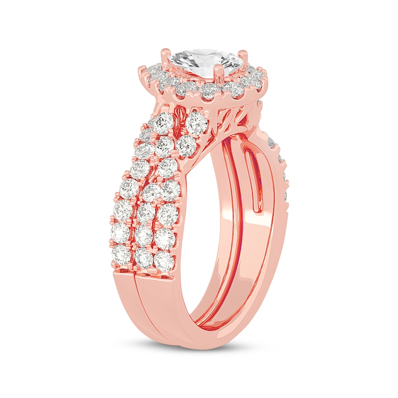 Main Image 2 of Now + Forever Pear-Shaped Diamond Crossover Shank Bridal Set 2 ct tw 14K Rose Gold