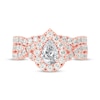 Pear-Shaped Diamond Crossover Shank Bridal Set 2 ct tw 14K Rose Gold