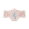 Thumbnail Image 3 of Now + Forever Pear-Shaped Diamond Crossover Shank Bridal Set 2 ct tw 14K Rose Gold