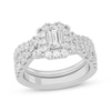 Thumbnail Image 0 of Emerald-Cut Diamond Crossover Shank Bridal Set 2 ct tw 14K White Gold