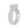 Thumbnail Image 1 of Emerald-Cut Diamond Crossover Shank Bridal Set 2 ct tw 14K White Gold