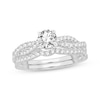 Lab-Created Diamonds by KAY Round-Cut Twist Bridal Set 1 ct tw 14K White Gold