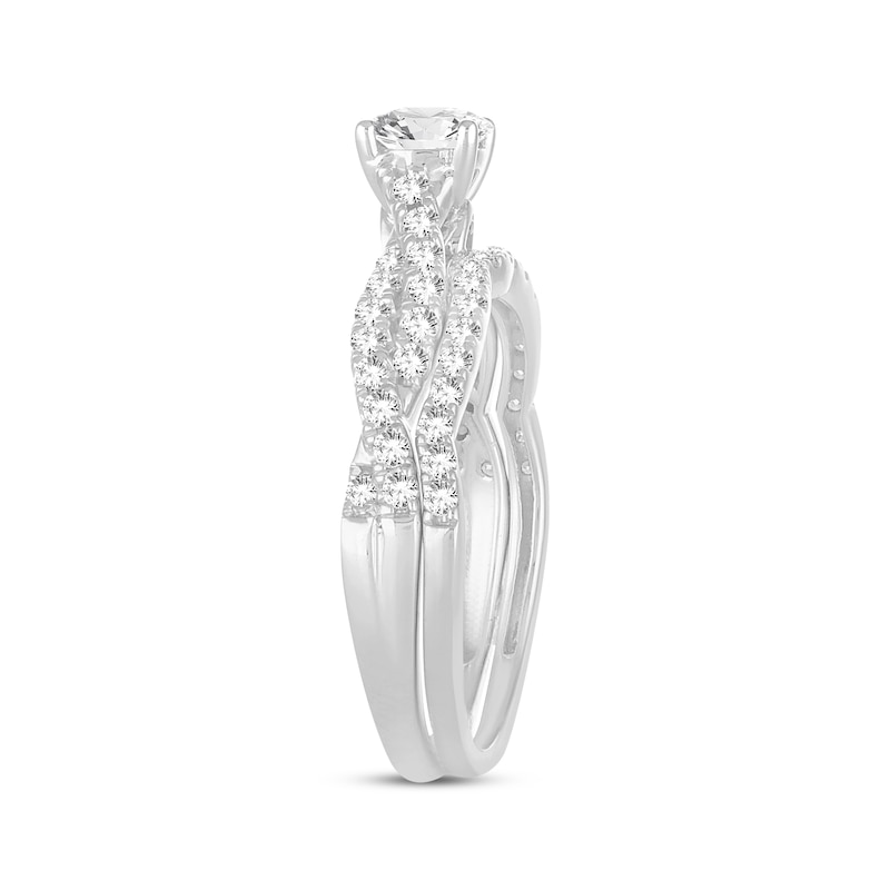 Lab-Created Diamonds by KAY Round-Cut Twist Bridal Set 1 ct tw 14K White Gold