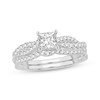 Thumbnail Image 0 of Lab-Created Diamonds by KAY Princess-Cut Twist Bridal Set 1 ct tw 14K White Gold