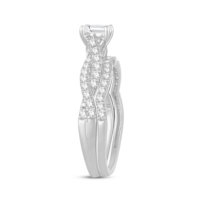 Lab-Created Diamonds by KAY Princess-Cut Twist Bridal Set 1 ct tw 14K White Gold