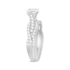 Thumbnail Image 2 of Now + Forever Lab-Grown Diamonds Emerald-Cut Twist Bridal Set 1 ct tw 14K White Gold