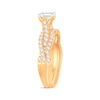 Thumbnail Image 2 of Now + Forever Lab-Grown Diamonds Emerald-Cut Twist Bridal Set 1 ct tw 14K Yellow Gold