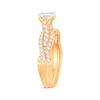 Thumbnail Image 1 of Lab-Created Diamonds by KAY Emerald-Cut Twist Bridal Set 1 ct tw 14K Yellow Gold