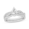 Thumbnail Image 1 of Now + Forever Lab-Grown Diamonds Pear-Shaped Twist Bridal Set 1 ct tw 14K White Gold
