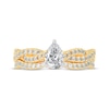 Thumbnail Image 2 of Lab-Created Diamonds by KAY Pear-Shaped Twist Bridal Set 1 ct tw 14K Yellow Gold