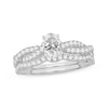Thumbnail Image 1 of Now + Forever Lab-Grown Diamonds Oval-Cut Twist Bridal Set 1 ct tw 14K White Gold
