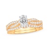Lab-Created Diamonds by KAY Oval-Cut Twist Bridal Set 1 ct tw 14K Yellow Gold