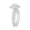 Thumbnail Image 2 of Now + Forever Lab-Grown Diamonds Round-Cut Cushion Frame Bridal Set 2 ct tw 14K White Gold