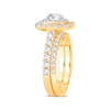 Thumbnail Image 2 of Now + Forever Lab-Grown Diamonds Round-Cut Cushion Frame Bridal Set 2 ct tw 14K Yellow Gold