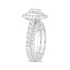 Thumbnail Image 2 of Now + Forever Lab-Grown Diamonds Princess-Cut Double Frame Bridal Set 2 ct tw 14K White Gold