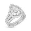 Lab-Created Diamonds by KAY Pear-Shaped Double Frame Bridal Set 2 ct tw 14K White Gold