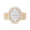 Lab-Created Diamonds by KAY Oval-Cut Double Frame Bridal Set 2 ct tw 14K Yellow Gold