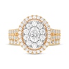 Thumbnail Image 3 of Now + Forever Lab-Grown Diamonds Oval-Cut Double Frame Bridal Set 2 ct tw 14K Yellow Gold