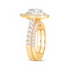 Thumbnail Image 2 of Now + Forever Lab-Grown Diamonds Pear-Shaped Double Frame Bridal Set 2 ct tw 14K Yellow Gold