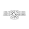 Lab-Created Diamonds by KAY Round-Cut Cushion Frame Bridal Set 1-1/2 ct tw 14K White Gold