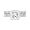 Thumbnail Image 3 of Now + Forever Lab-Grown Diamonds Round-Cut Cushion Frame Bridal Set 1-1/2 ct tw 14K White Gold