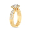 Thumbnail Image 1 of Lab-Created Diamonds by KAY Round-Cut Cushion Frame Bridal Set 1-1/2 ct tw 14K Yellow Gold