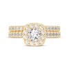 Thumbnail Image 2 of Lab-Created Diamonds by KAY Round-Cut Cushion Frame Bridal Set 1-1/2 ct tw 14K Yellow Gold