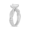 Thumbnail Image 2 of Now + Forever Lab-Grown Diamonds Emerald-Cut Twist Shank Bridal Set 2 ct tw 14K White Gold