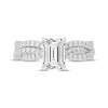 Thumbnail Image 3 of Now + Forever Lab-Grown Diamonds Emerald-Cut Twist Shank Bridal Set 2 ct tw 14K White Gold