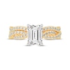 Thumbnail Image 2 of Lab-Created Diamonds by KAY Emerald-Cut Twist Shank Bridal Set 2 ct tw 14K Yellow Gold