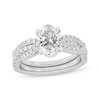 Lab-Created Diamonds by KAY Oval-Cut Twist Shank Bridal Set 2 ct tw 14K White Gold