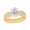 Lab-Created Diamonds by KAY Oval-Cut Twist Shank Bridal Set 2 ct tw 14K Yellow Gold