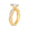 Thumbnail Image 2 of Now + Forever Lab-Grown Diamonds Pear-Shaped Twist Shank Bridal Set 2 ct tw 14K Yellow Gold