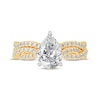 Thumbnail Image 3 of Now + Forever Lab-Grown Diamonds Pear-Shaped Twist Shank Bridal Set 2 ct tw 14K Yellow Gold