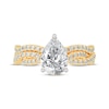 Thumbnail Image 2 of Lab-Created Diamonds by KAY Pear-Shaped Twist Shank Bridal Set 2 ct tw 14K Yellow Gold