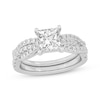 Thumbnail Image 1 of Now + Forever Lab-Grown Diamonds Princess-Cut Twist Shank Bridal Set 2 ct tw 14K White Gold