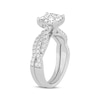 Thumbnail Image 2 of Now + Forever Lab-Grown Diamonds Princess-Cut Twist Shank Bridal Set 2 ct tw 14K White Gold