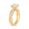 Thumbnail Image 2 of Now + Forever Lab-Grown Diamonds Princess-Cut Twist Shank Bridal Set 2 ct tw 14K Yellow Gold