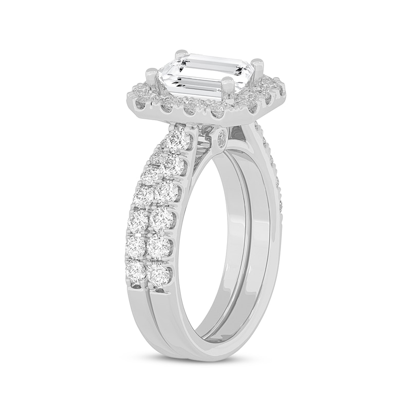 Lab-Created Diamonds by KAY Emerald-Cut Bridal Set 3 ct tw 14K White Gold