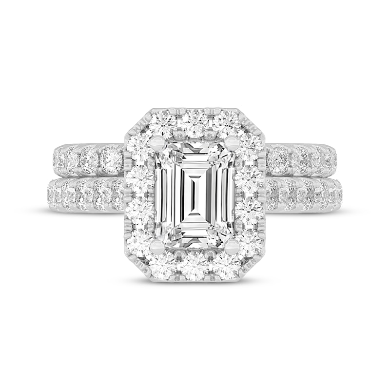 Lab-Created Diamonds by KAY Emerald-Cut Bridal Set 3 ct tw 14K White Gold