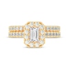 Lab-Created Diamonds by KAY Emerald-Cut Bridal Set 1-1/2 ct tw 14K Yellow Gold