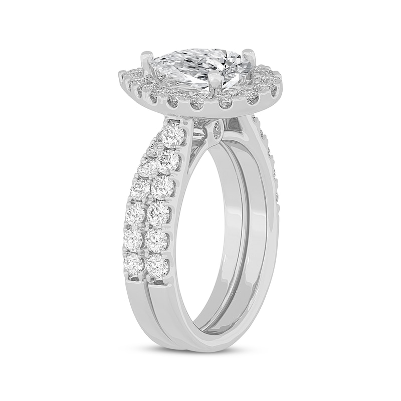 Main Image 2 of Now + Forever Lab-Grown Diamonds Pear-Shaped Bridal Set 3 ct tw 14K White Gold