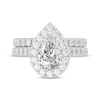 Thumbnail Image 3 of Now + Forever Lab-Grown Diamonds Pear-Shaped Bridal Set 3 ct tw 14K White Gold