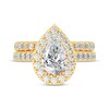 Thumbnail Image 3 of Now + Forever Lab-Grown Diamonds Pear-Shaped Bridal Set 3 ct tw 14K Yellow Gold