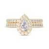 Thumbnail Image 2 of Lab-Created Diamonds by KAY Pear-Shaped Bridal Set 1-1/2 ct tw 14K Yellow Gold