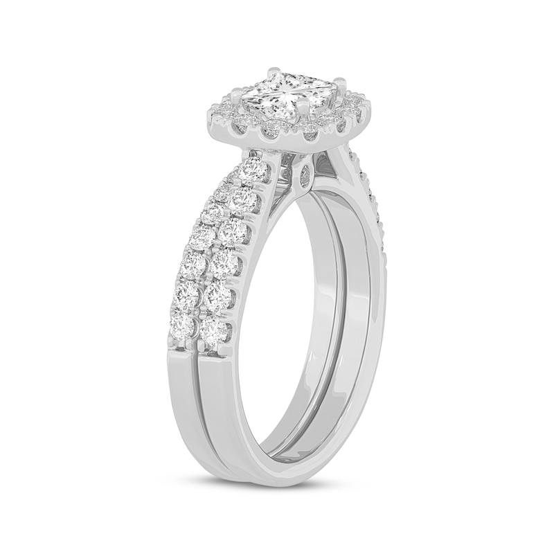 Main Image 2 of Now + Forever Lab-Grown Diamonds Princess-Cut Bridal Set 1-1/2 ct tw 14K White Gold